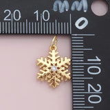 Simple CZ Snowflake Charm Necklace