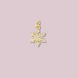 Stunning CZ Snowflake Charm Necklace