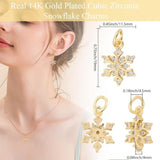 Stunning CZ Snowflake Charm Necklace