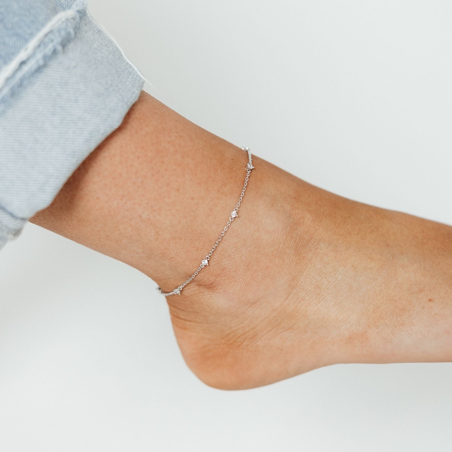 ◆STONEHENgE◆ silver anklet SC1757 Christina Anklet (Silver) – grace blooms