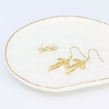 Bow Dangle Earrings (Gold)