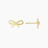 Bow Stud Earrings (Gold)