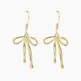 Bow Dangle Earrings (Gold)