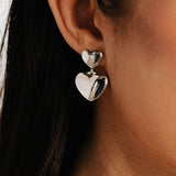 Mabel Heart Earrings (Silver)