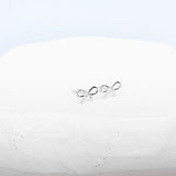 Bow Stud Earrings (Silver)