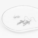 Bow Stud Earrings (Silver)