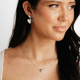 Mabel Heart Earrings (Silver)