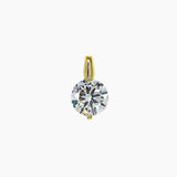 Roma 2.00 Carat Brilliant CZ Solitaire Pendant (Gold Vermeil)