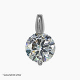 Roma 2.00 Carat Brilliant CZ Solitaire Pendant (Sterling Silver)