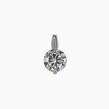 Roma 2.00 Carat Brilliant CZ Solitaire Pendant (Sterling Silver)