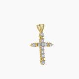 Roma Brilliant CZ Cross Pendant (Gold)