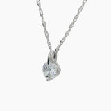 Roma 2.00 Carat Brilliant CZ Solitaire Pendant (Sterling Silver)