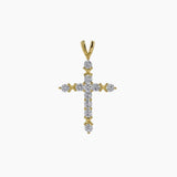Roma Brilliant CZ Cross Pendant (Gold)