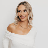 Alessia Paperclip Toggle Necklace (Silver)