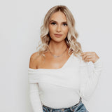 Alessia Paperclip Toggle Necklace (Silver)