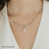 Heart Locket Charm (Silver)