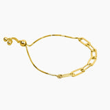 Adjustable Paperclip Friendship Bracelet (Gold)