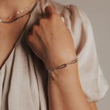 Adjustable Paperclip Friendship Bracelet (Silver)