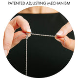 Italian Milano Twist Adjustable Chain (Silver)