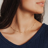 Italian Station Necklace (Gold)