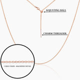 Tessa Adjustable Length Charm Threader — Cable Chain (Rose Gold)