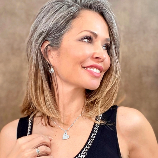 Customer photo wearing Grace Blooms jewelry