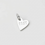 11:11 Angel Number Heart Charm (Silver)