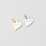 11:11 Angel Number Heart Charm (Silver)