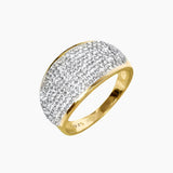 Swarovski Crystal Curved Ring (Gold)