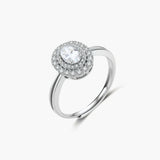 Double Halo Promise Moissanite Ring
