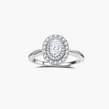 Double Halo Promise Moissanite Ring