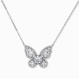 Radiant Butterfly Moissanite Necklace