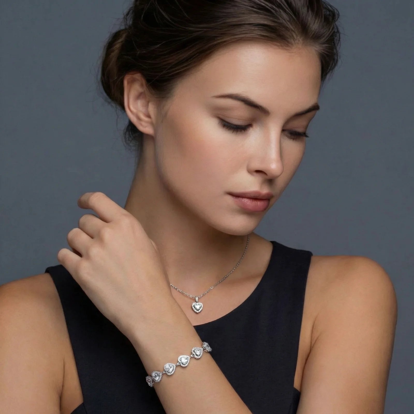 Heart Glow Moissanite Four-Piece Set