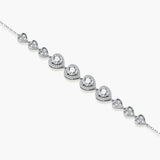 Hearts Moissanite Bracelet