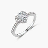 Heart Halo Moissanite Ring