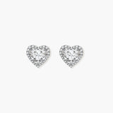 Heart Spark Moissanite Studs