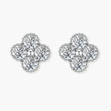 Quatrefoil Moissanite Studs