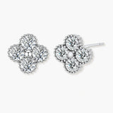 Quatrefoil Moissanite Studs