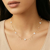 Lunar Pearl Stars Necklace