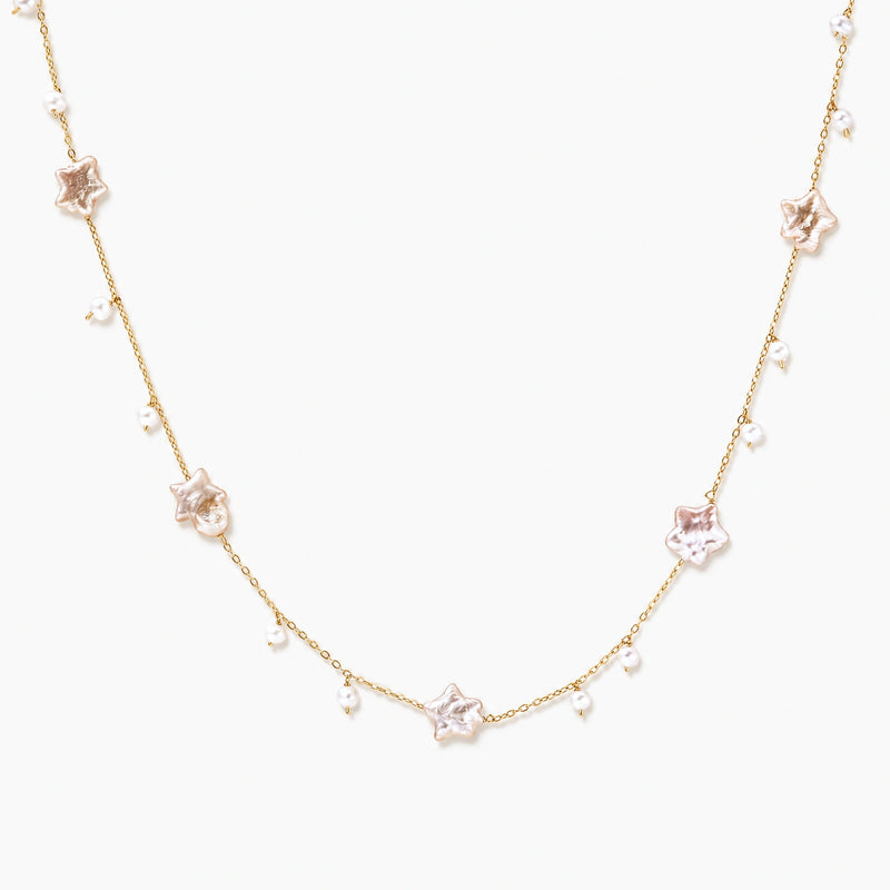 Lunar Pearl Stars Necklace