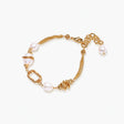 Golden Pearl Chain Bracelet