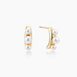 Pearl Trio Curve Studs