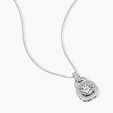 Cushion Halo Moissanite Necklace
