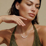 Luna Pearl Arc Necklace
