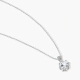 Crown Solitaire Pendant Necklace