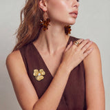 Golden Petal Brooch