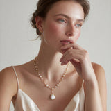 Pearl Link Drop Necklace
