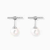 Pearl Drop T-Bar Earrings