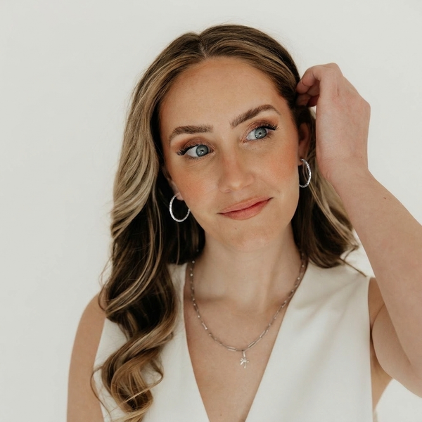 Customer photo wearing Grace Blooms jewelry