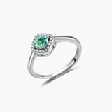 Emerald Glow Halo Ring